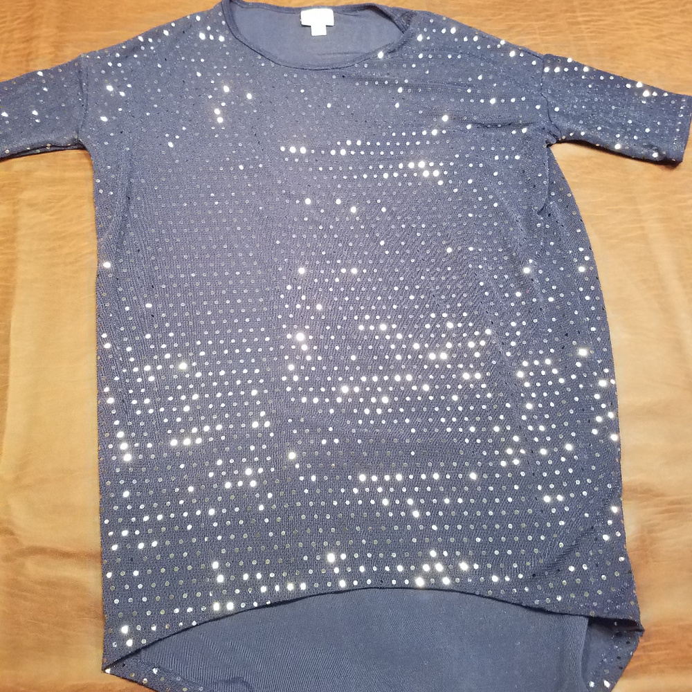 Navy/Silver Sequin Elegant Tunic
